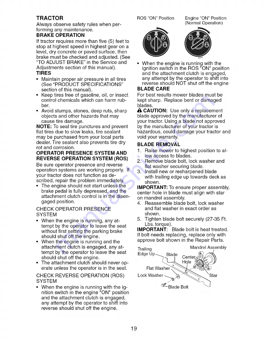 Craftsman 917.276820 Operator'S Manual Download Page 19