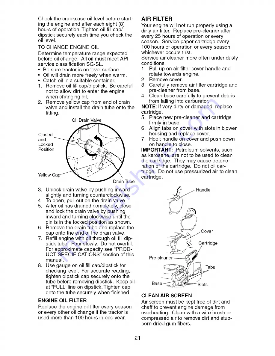 Craftsman 917.276820 Operator'S Manual Download Page 21