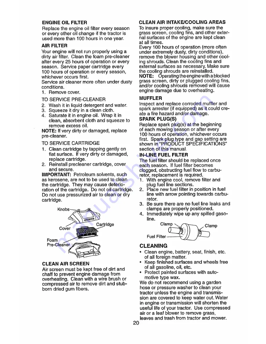 Craftsman 917.27684 Operator'S Manual Download Page 20