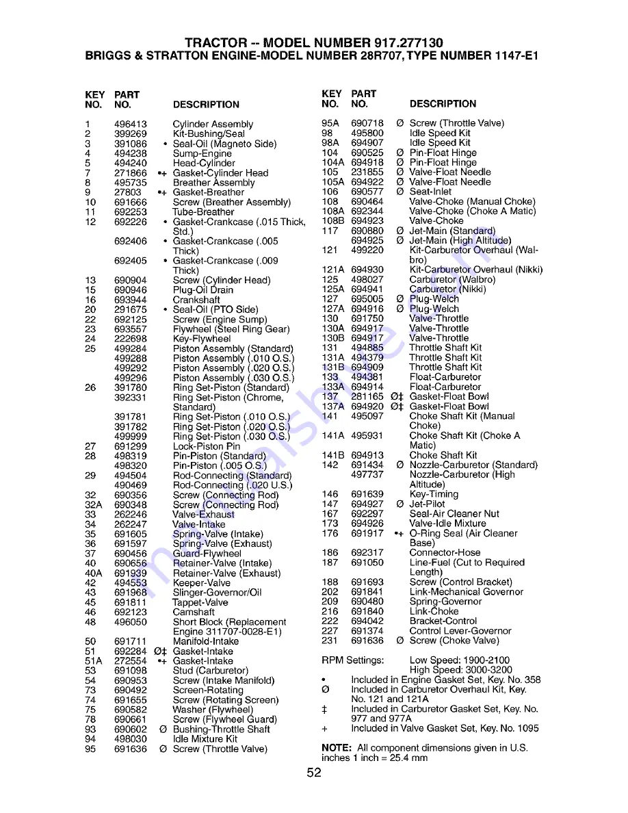 Craftsman 917.277130 Owner'S Manual Download Page 52