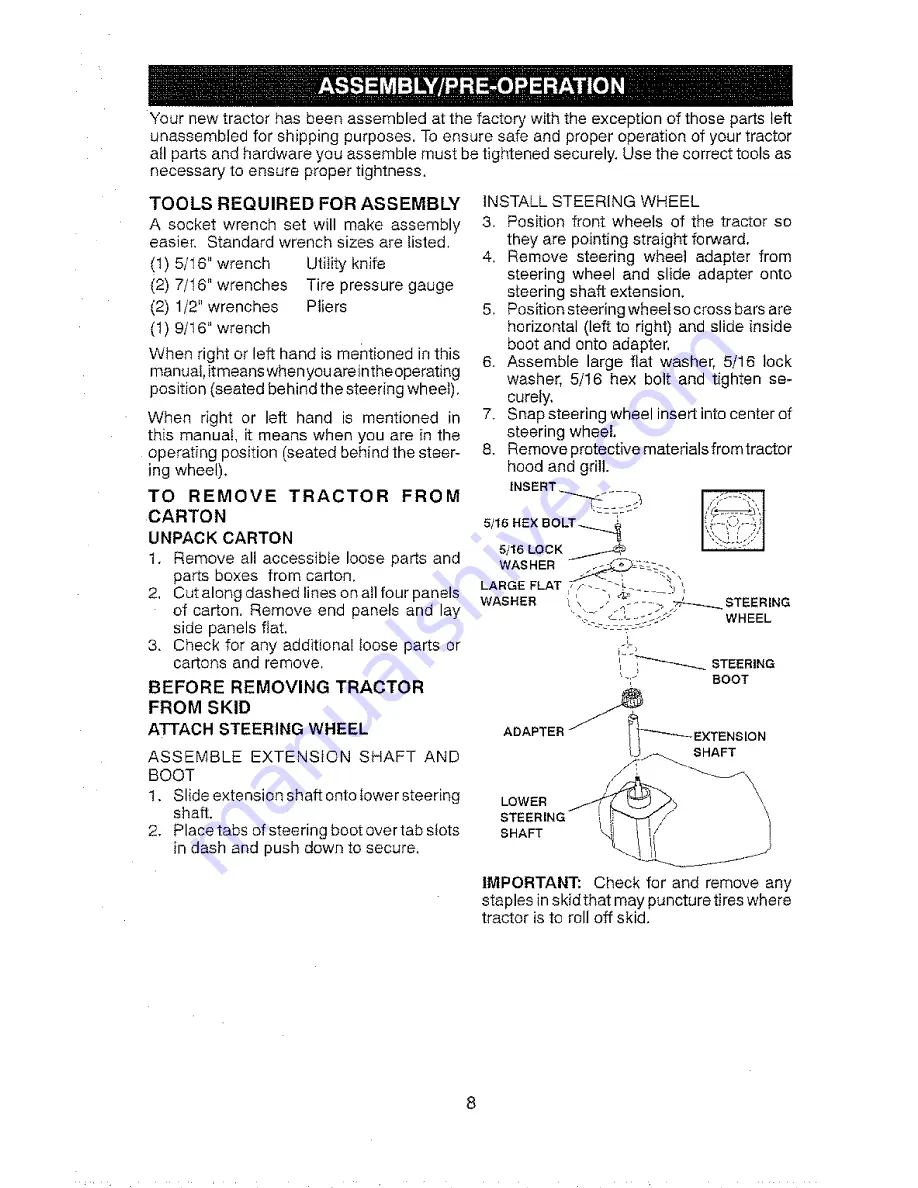 Craftsman 917.280152 Operator'S Manual Download Page 8