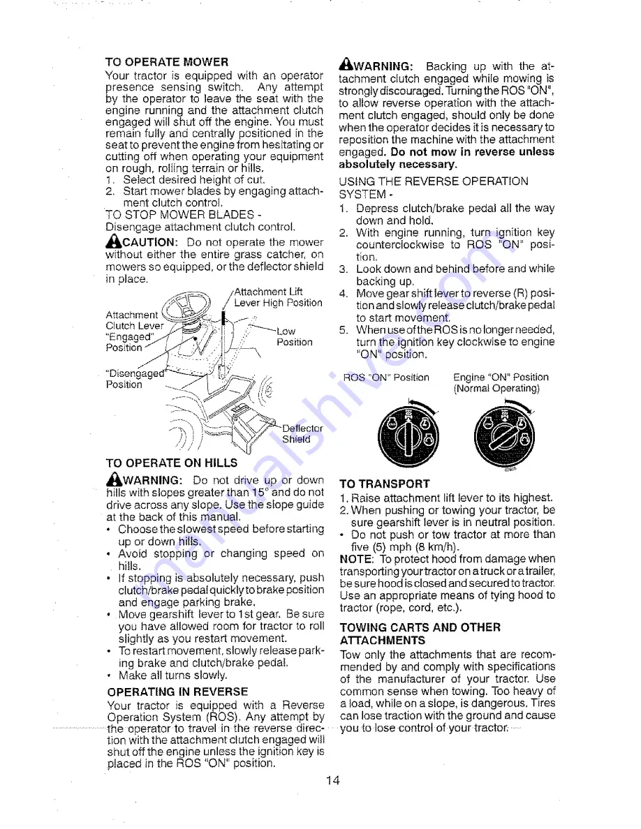 Craftsman 917.280152 Operator'S Manual Download Page 14