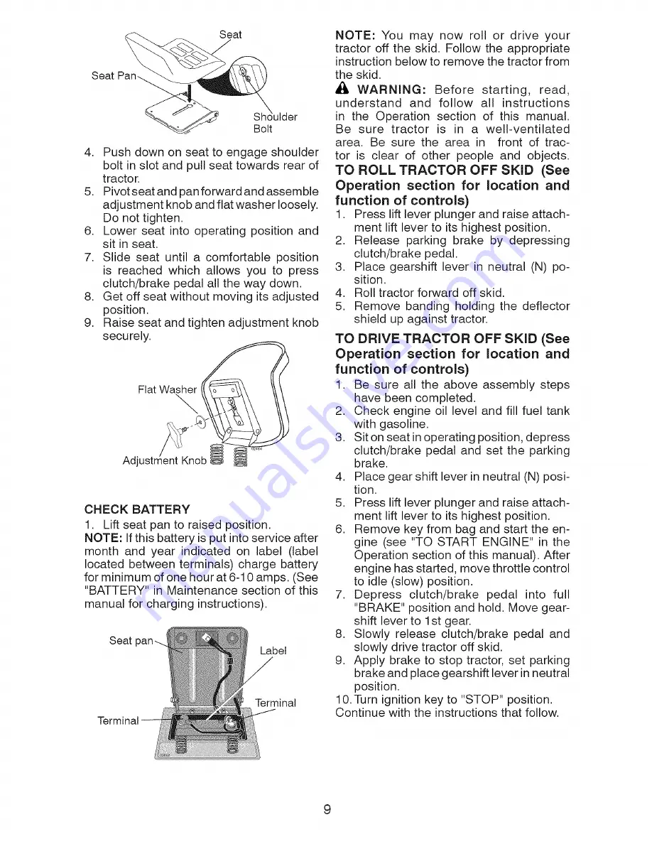 Craftsman 917.28601 Operator'S Manual Download Page 9