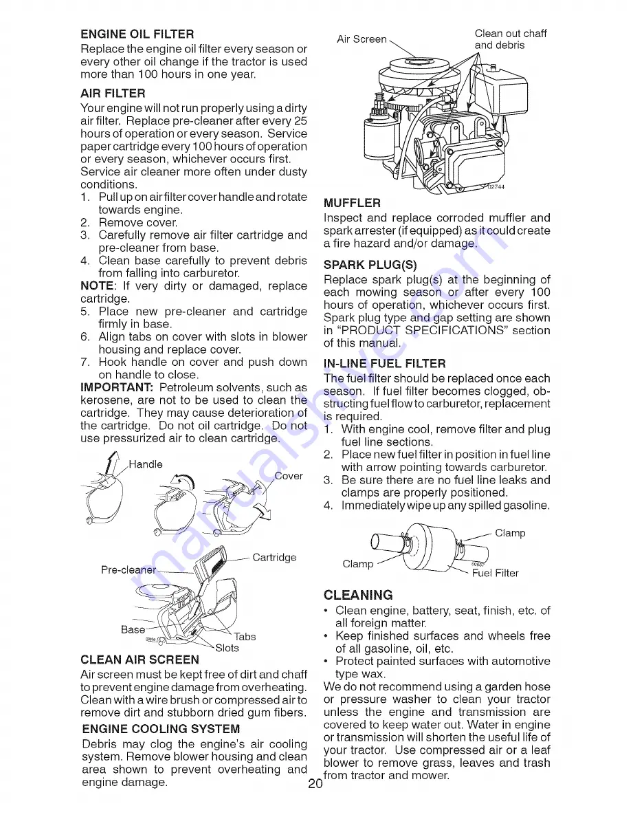 Craftsman 917.28601 Operator'S Manual Download Page 20