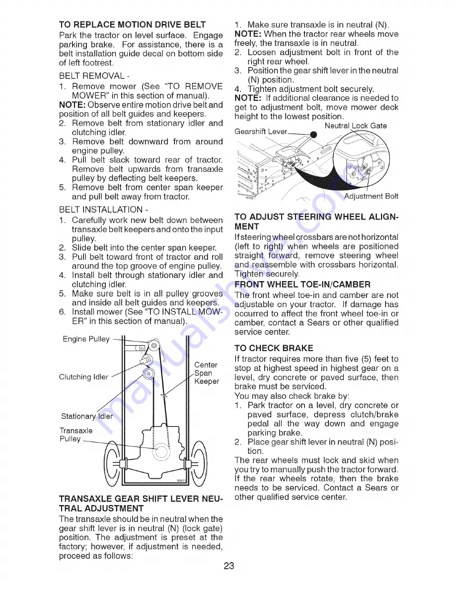 Craftsman 917.28601 Operator'S Manual Download Page 23