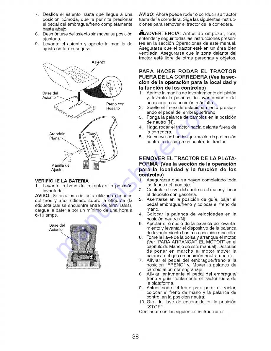 Craftsman 917.28601 Operator'S Manual Download Page 38