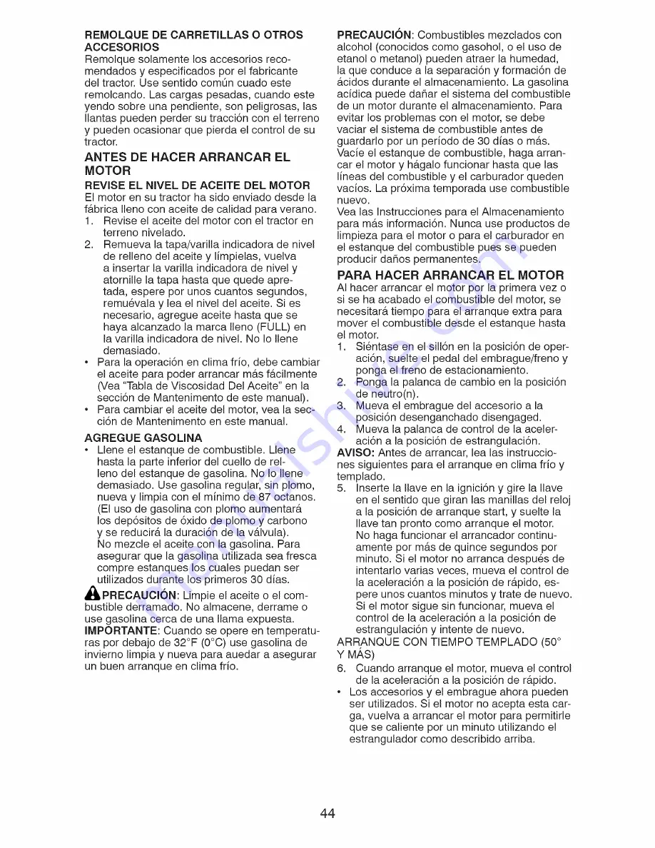 Craftsman 917.28607 Operator'S Manual Download Page 44