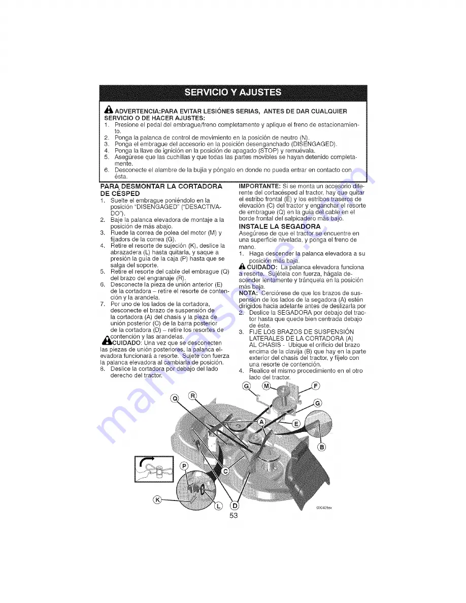 Craftsman 917.28638 Operator'S Manual Download Page 53