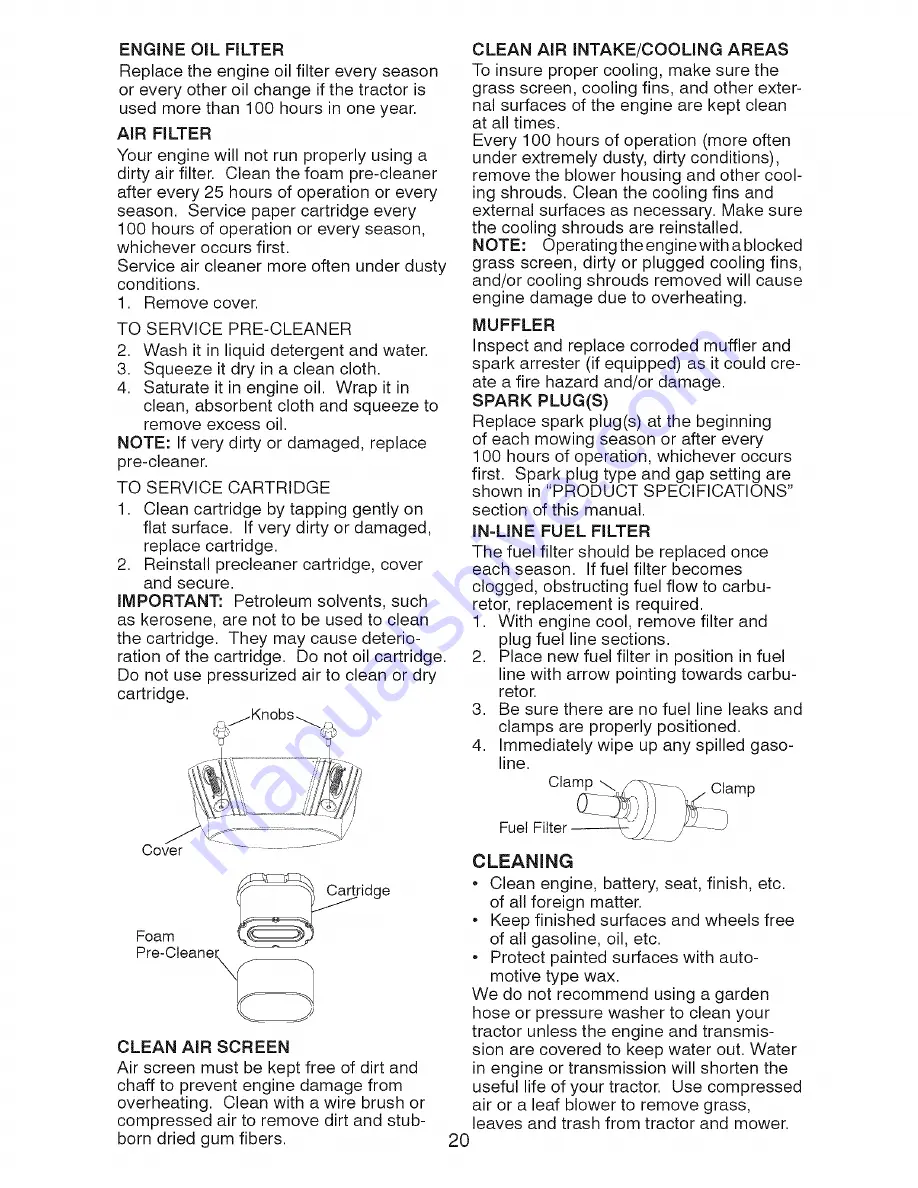 Craftsman 917.28642 Operator'S Manual Download Page 20