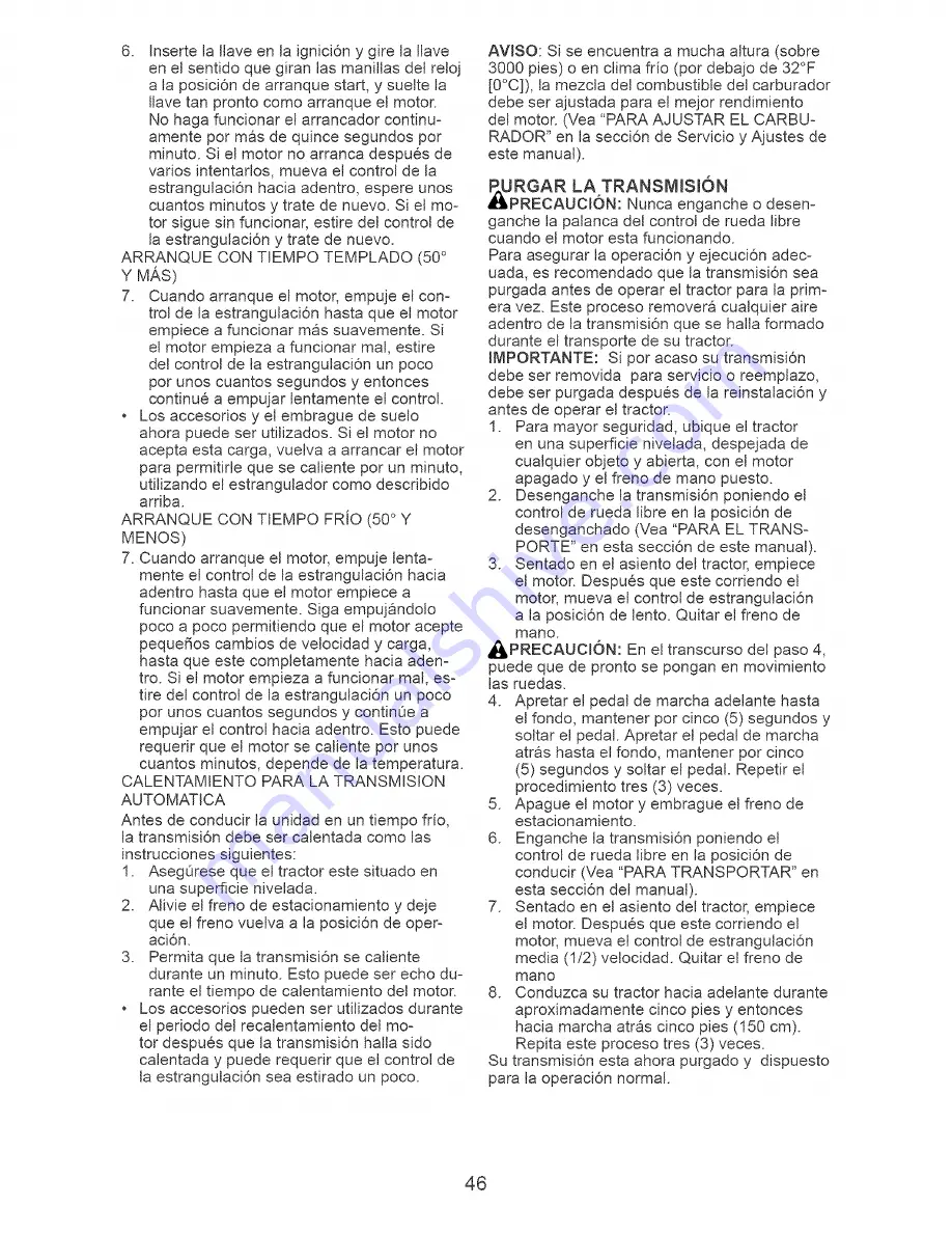 Craftsman 917.28728 Operator'S Manual Download Page 46