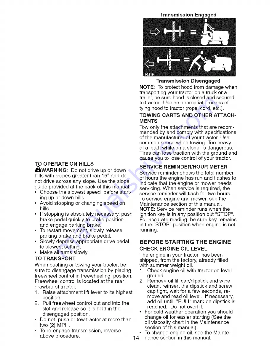 Craftsman 917.28742 Operator'S Manual Download Page 14