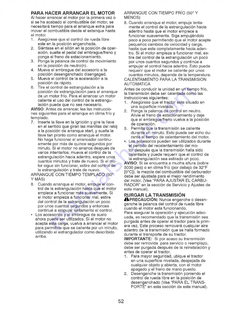 Craftsman 917.287440 Operator'S Manual Download Page 52