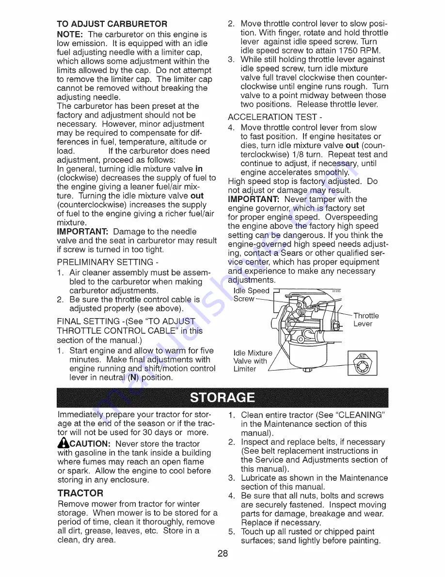 Craftsman 917.28808 Operator'S Manual Download Page 28