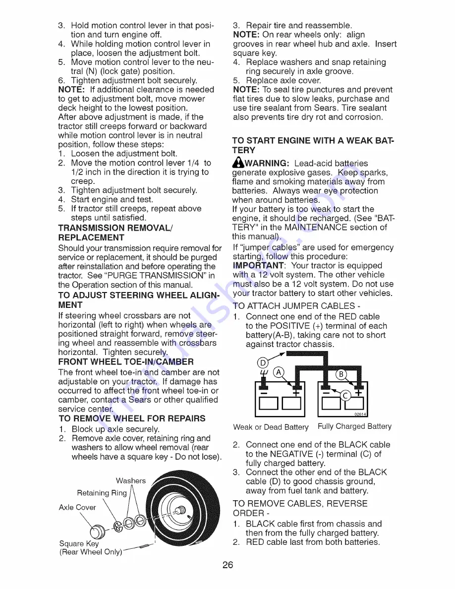 Craftsman 917.28810 Operator'S Manual Download Page 26