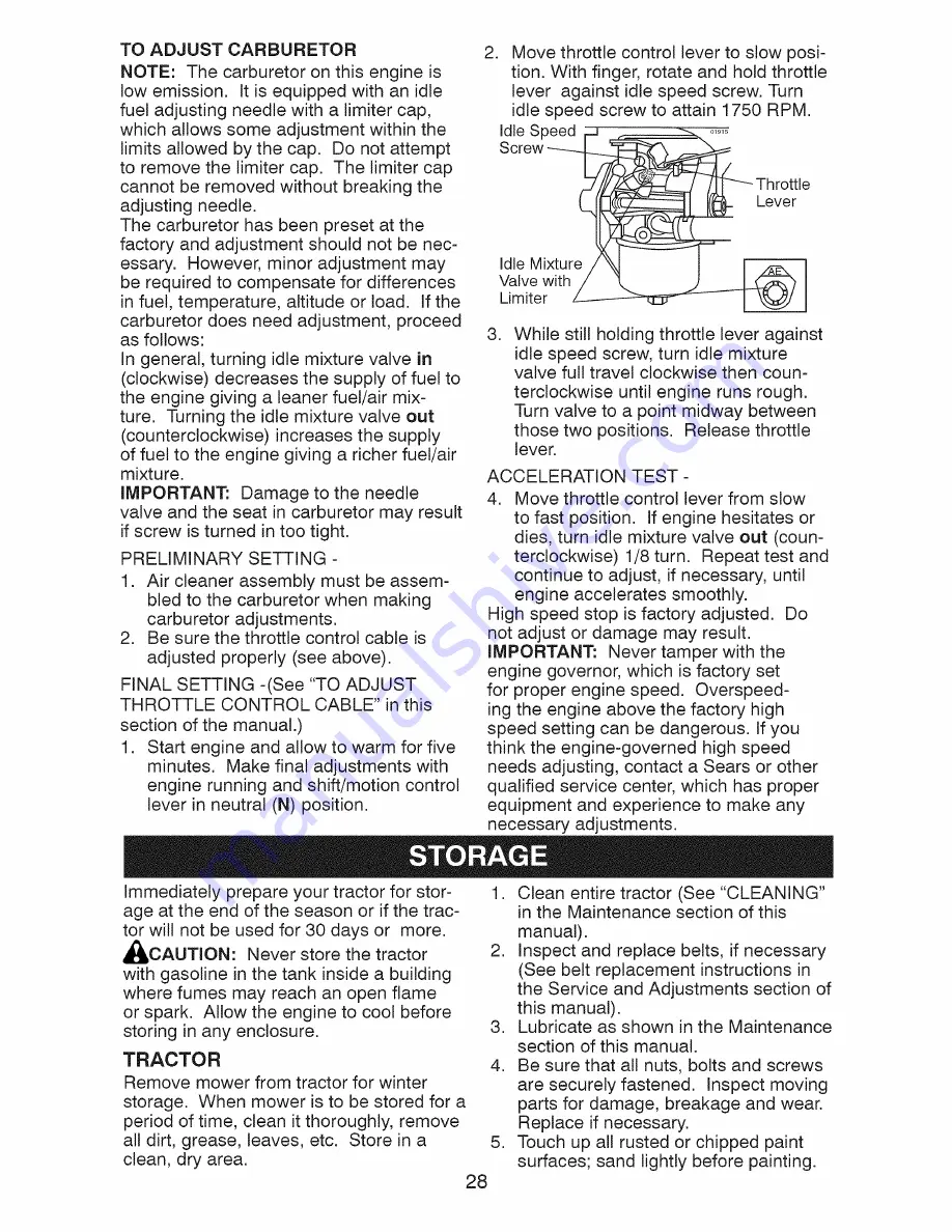 Craftsman 917.28810 Operator'S Manual Download Page 28