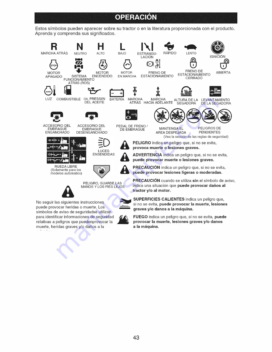 Craftsman 917.28810 Operator'S Manual Download Page 43