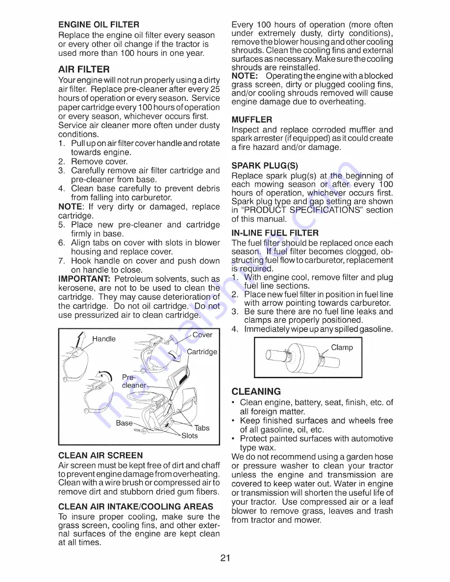 Craftsman 917.28814 Operator'S Manual Download Page 21