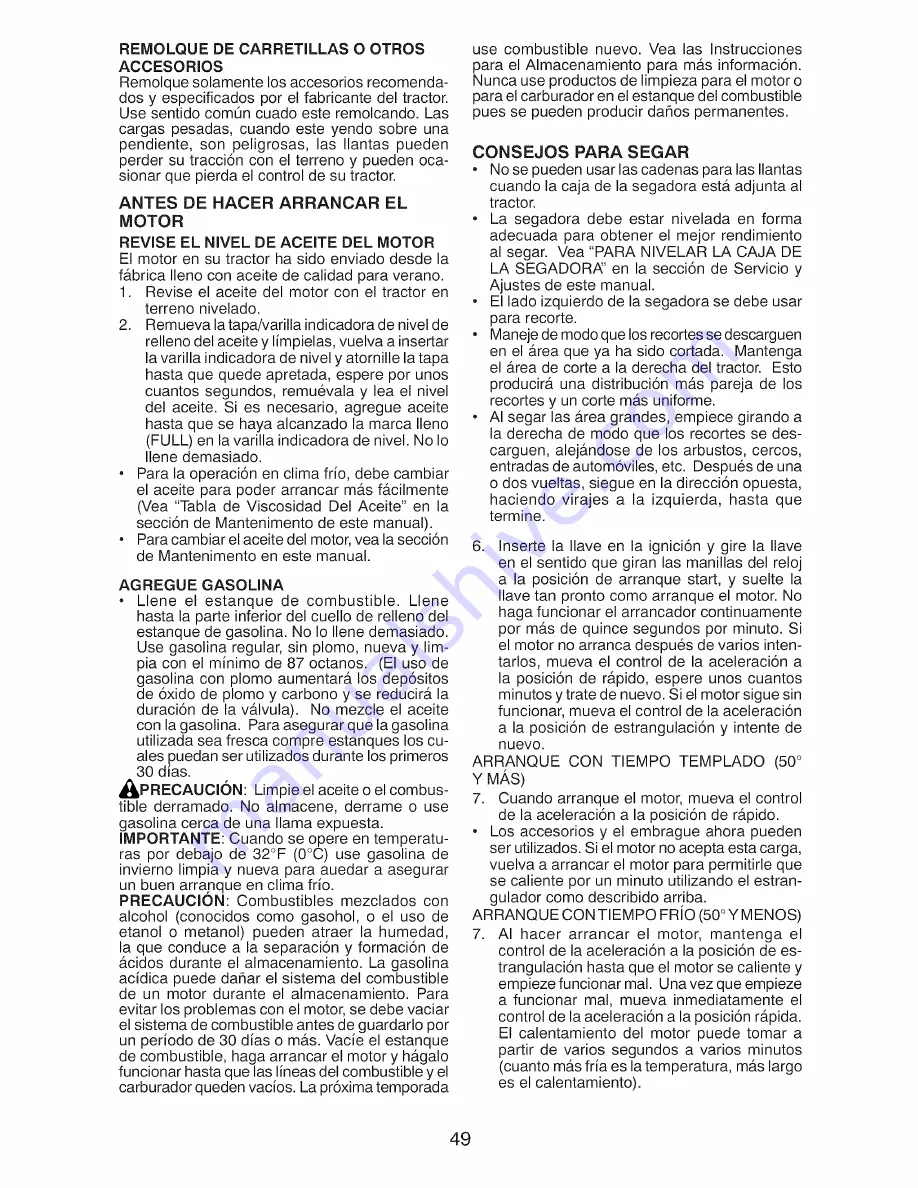 Craftsman 917.28814 Operator'S Manual Download Page 49