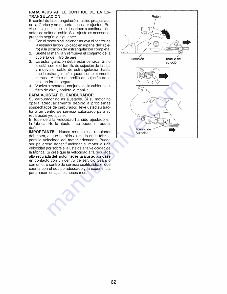 Craftsman 917.28814 Operator'S Manual Download Page 62