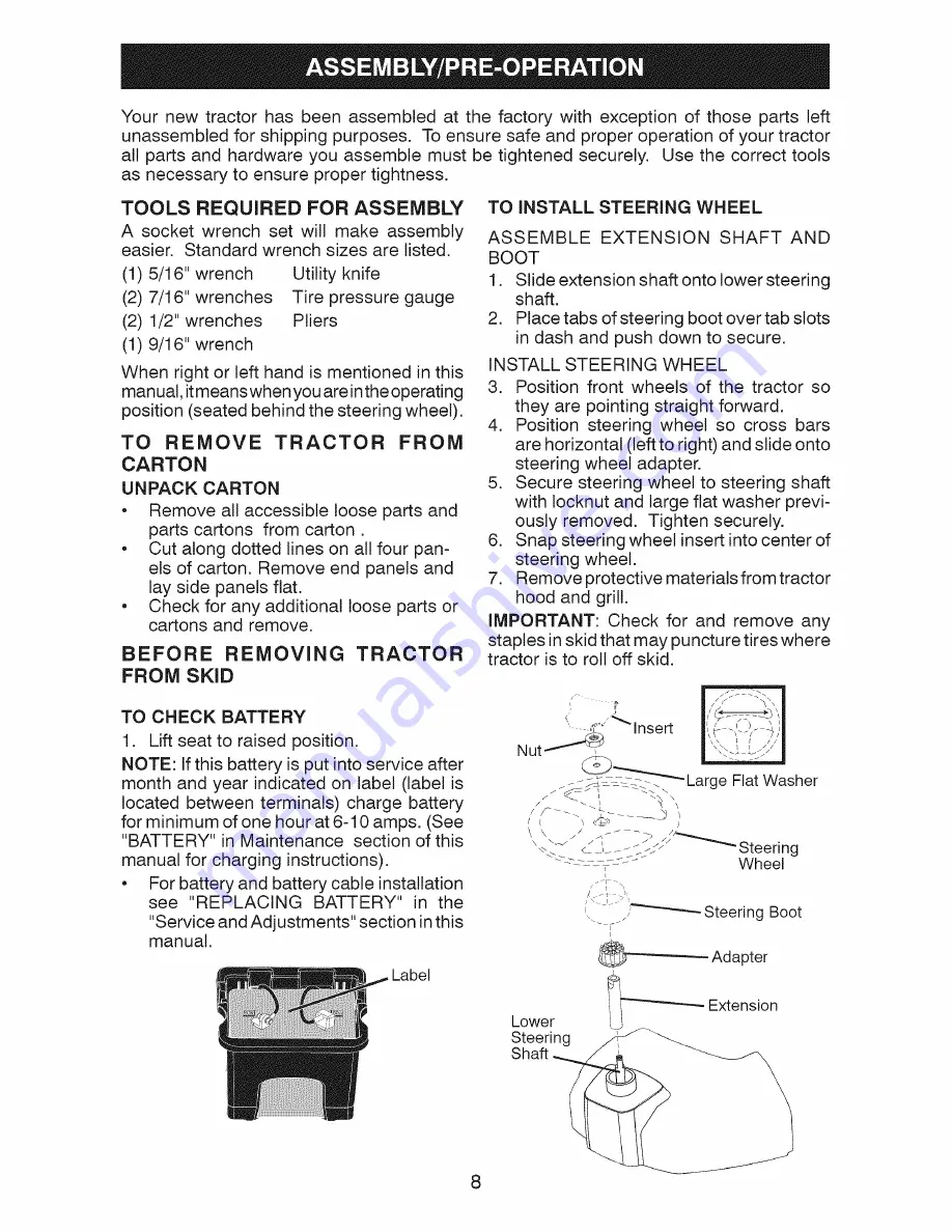 Craftsman 917.28851 Operator'S Manual Download Page 8