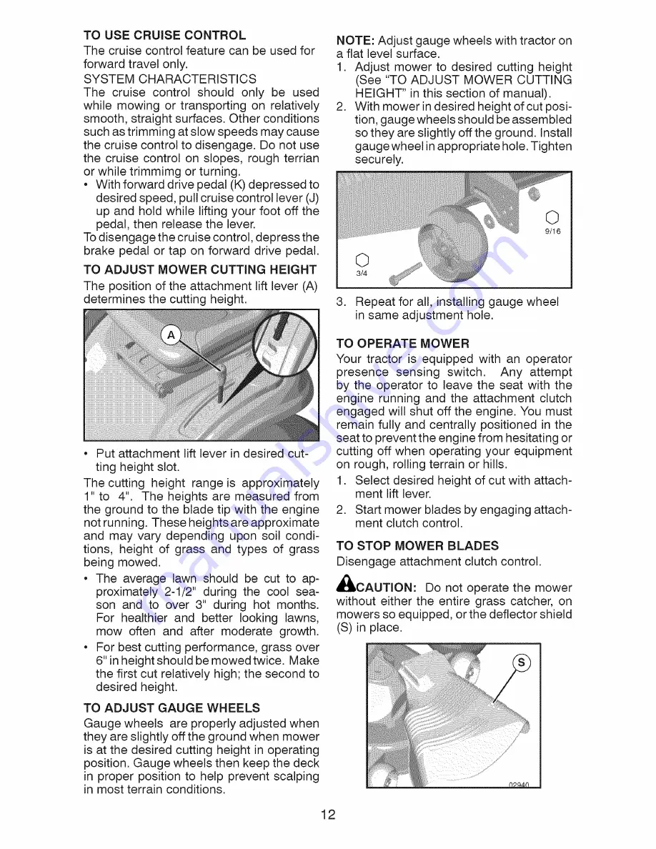 Craftsman 917.28853 Operator'S Manual Download Page 12