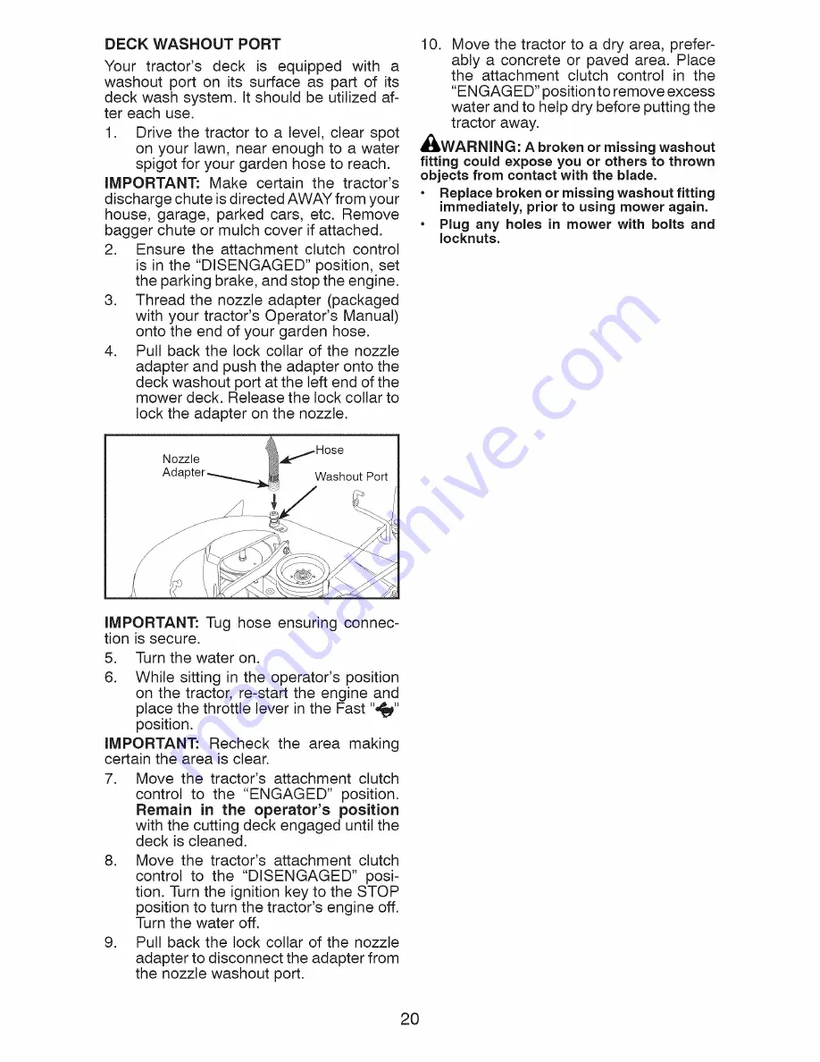 Craftsman 917.28853 Operator'S Manual Download Page 20