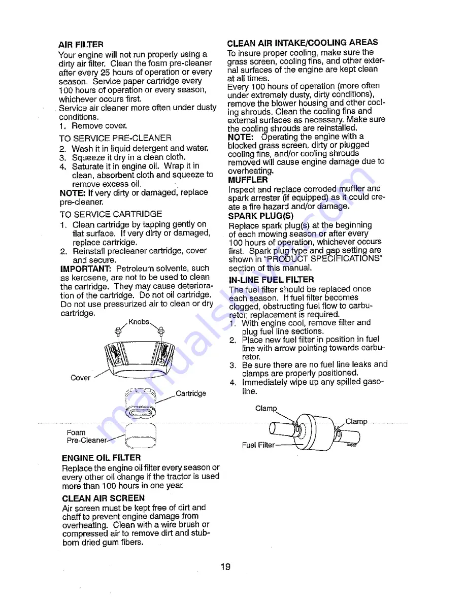 Craftsman 917.28856 Operator'S Manual Download Page 19