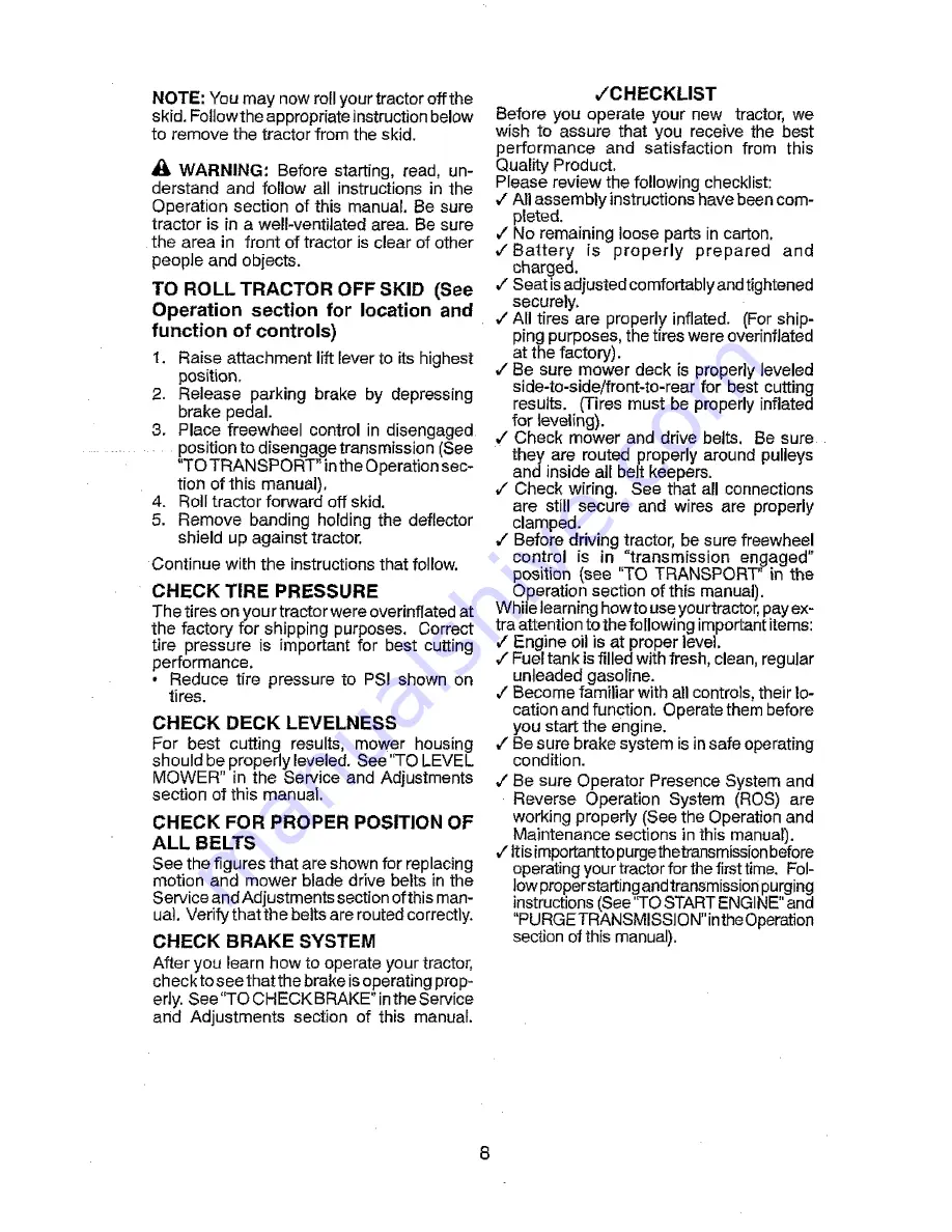 Craftsman 917.28857 Operator'S Manual Download Page 8