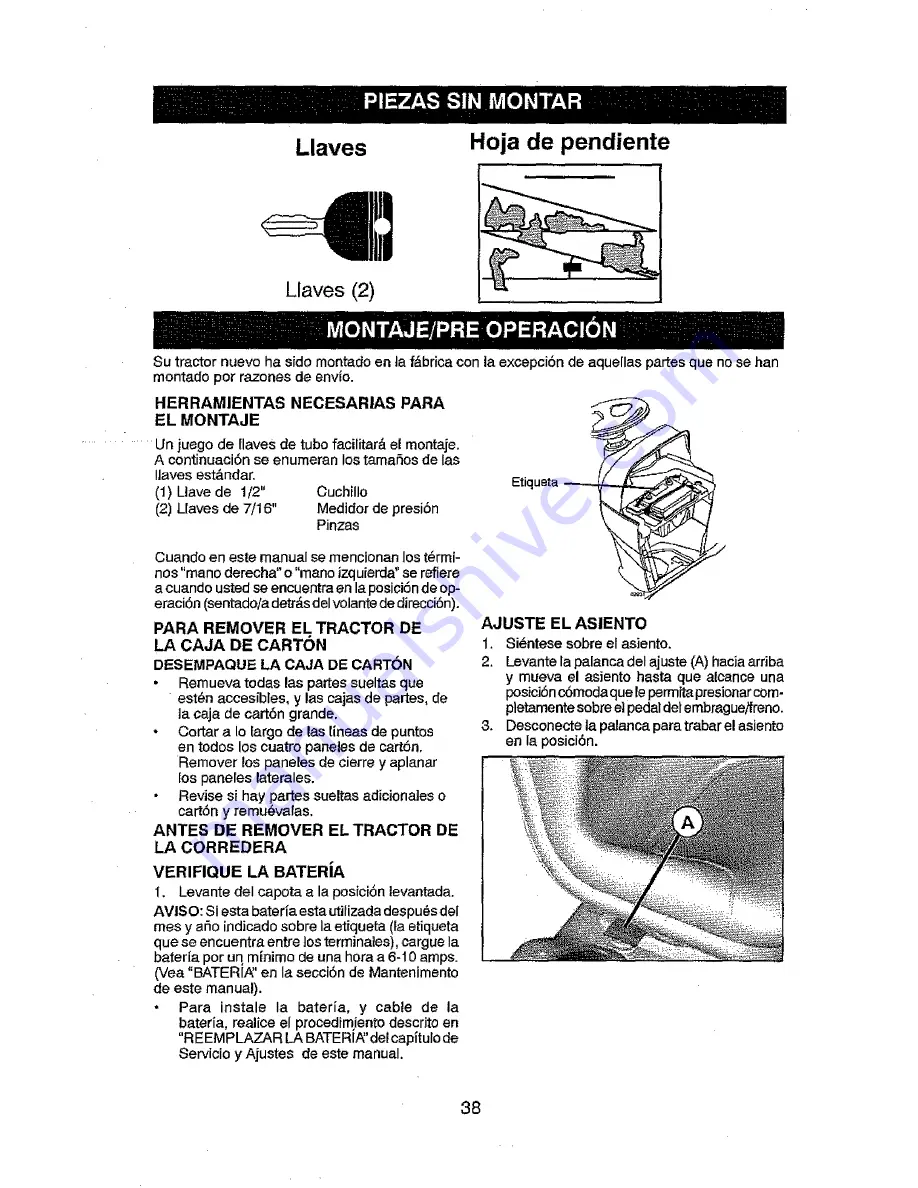 Craftsman 917.28857 Operator'S Manual Download Page 38