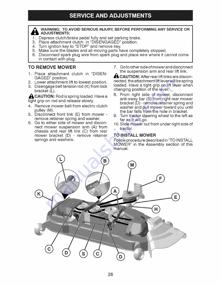 Craftsman 917.28858 Operator'S Manual Download Page 26