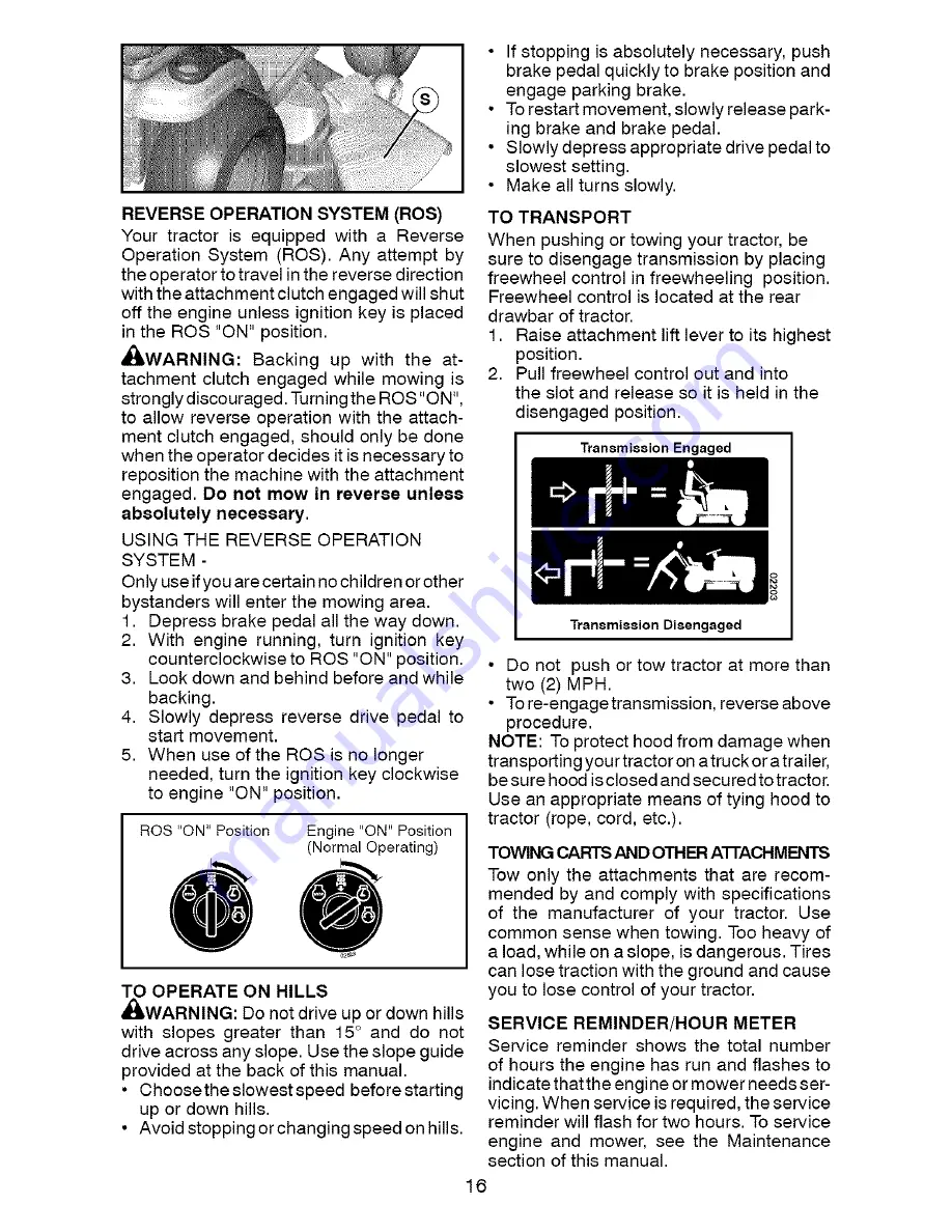 Craftsman 917.288600 Operator'S Manual Download Page 16