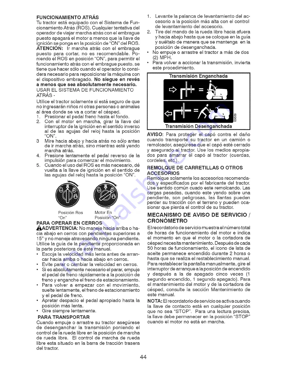 Craftsman 917.28866 Operator'S Manual Download Page 44