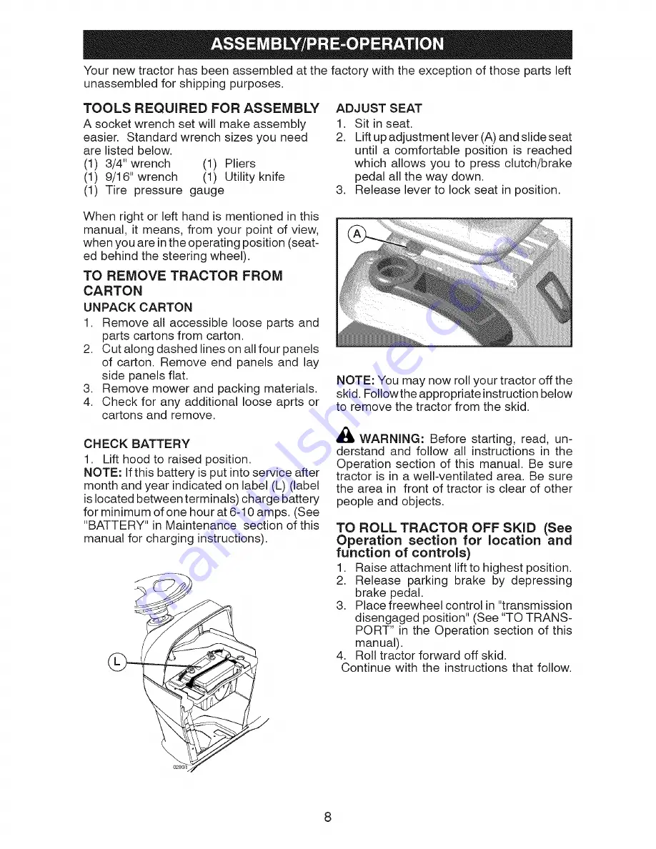 Craftsman 917.28874 Operator'S Manual Download Page 8