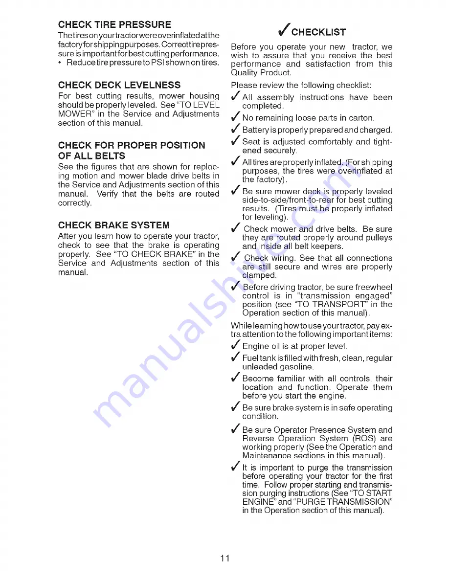 Craftsman 917.28874 Operator'S Manual Download Page 11