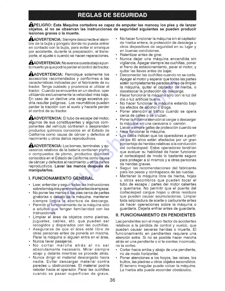 Craftsman 917.28874 Operator'S Manual Download Page 36