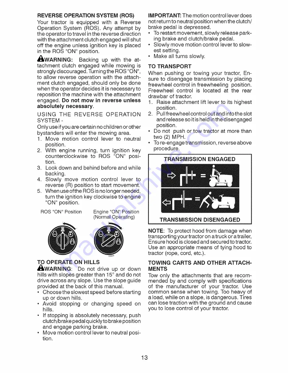 Craftsman 917.28924 Operator'S Manual Download Page 13