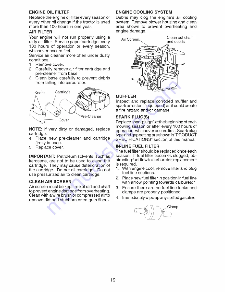 Craftsman 917.28924 Operator'S Manual Download Page 19