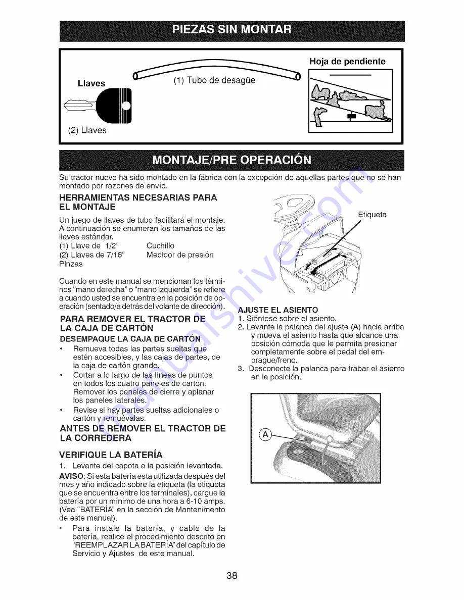 Craftsman 917.28925 Operator'S Manual Download Page 38