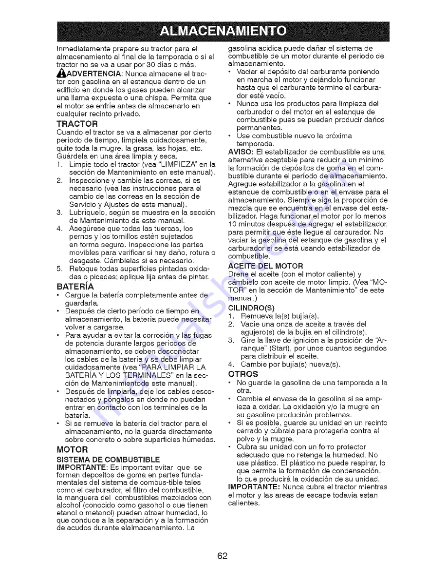 Craftsman 917.28927 Operator'S Manual Download Page 62