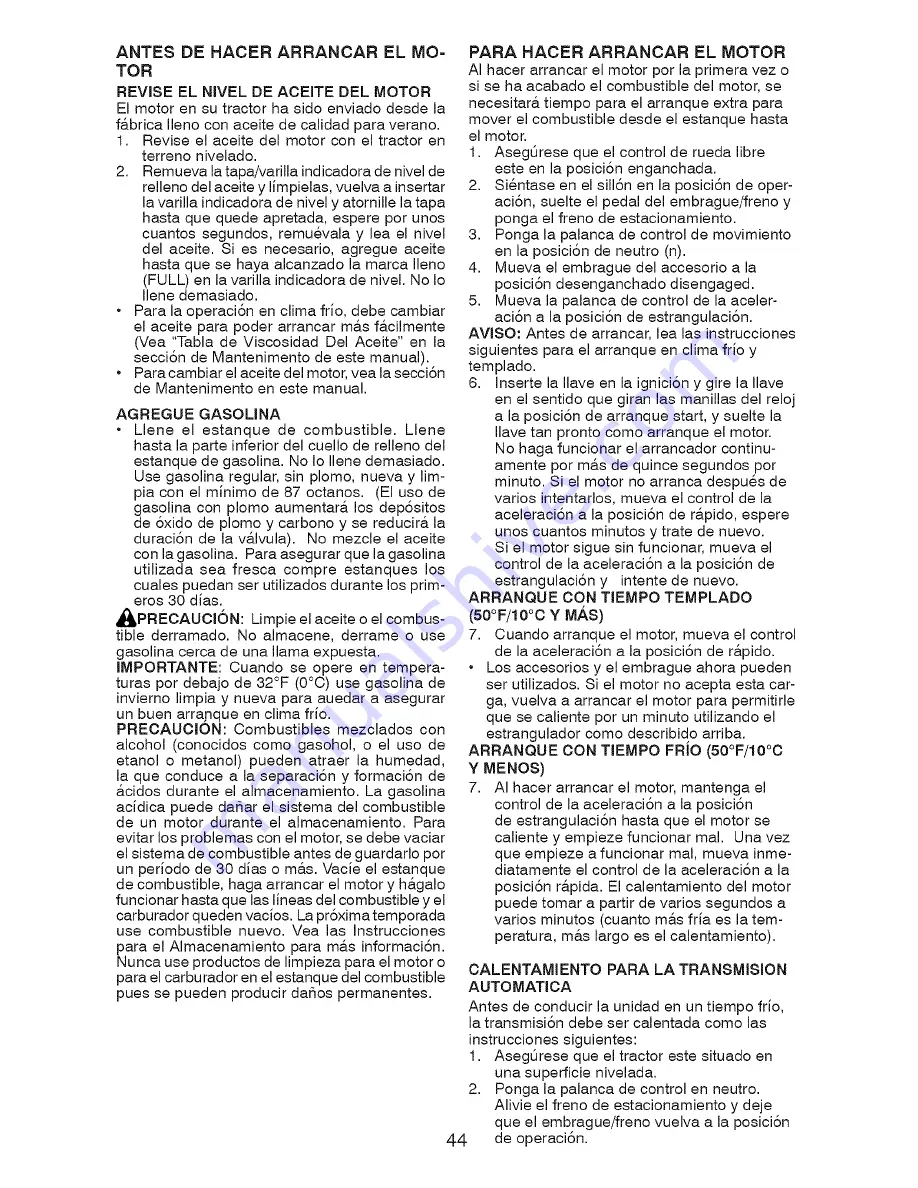 Craftsman 917.28936 Operator'S Manual Download Page 44