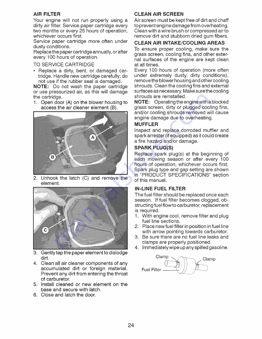 Craftsman 917.28990 Operator'S Manual Download Page 24