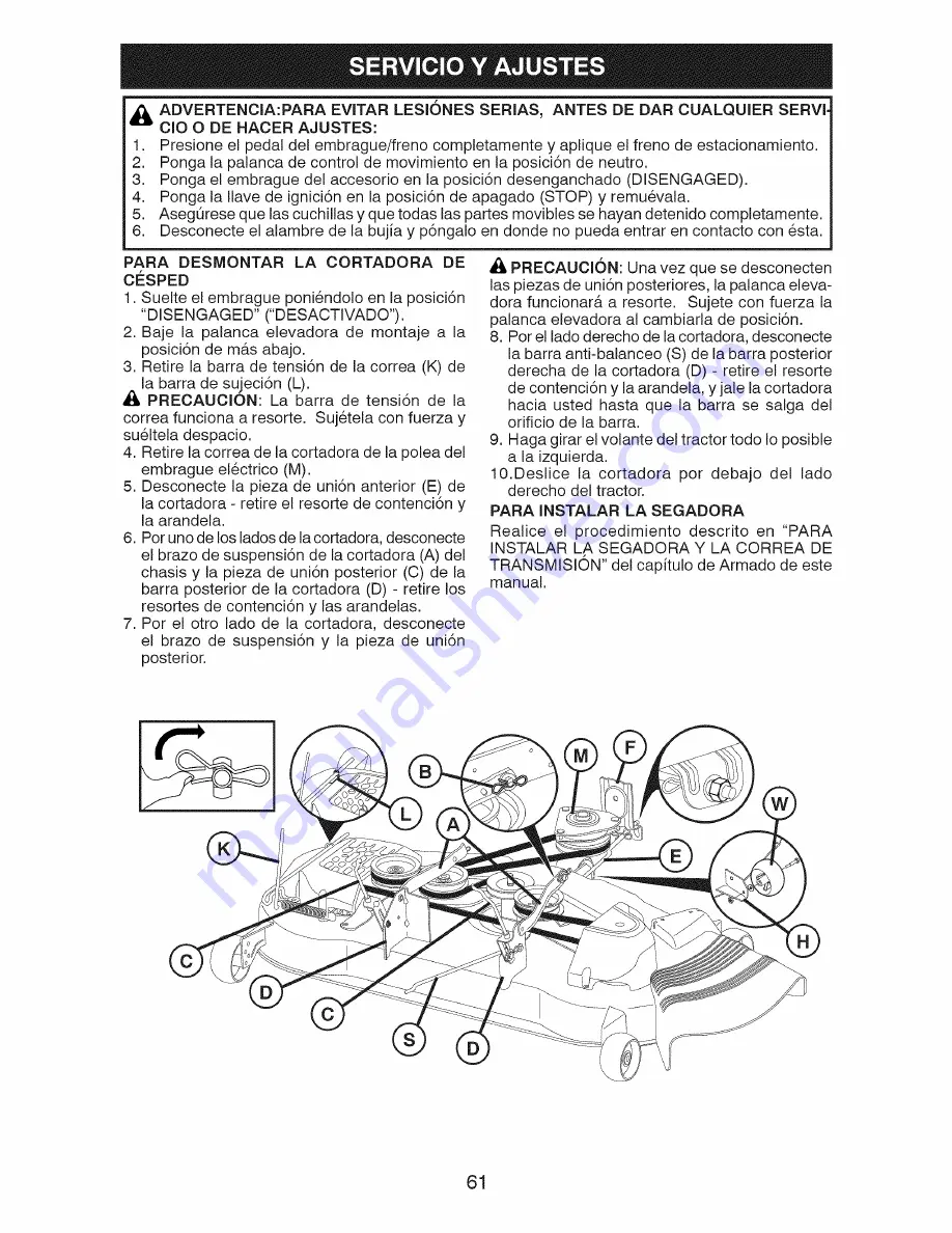 Craftsman 917.28990 Operator'S Manual Download Page 61