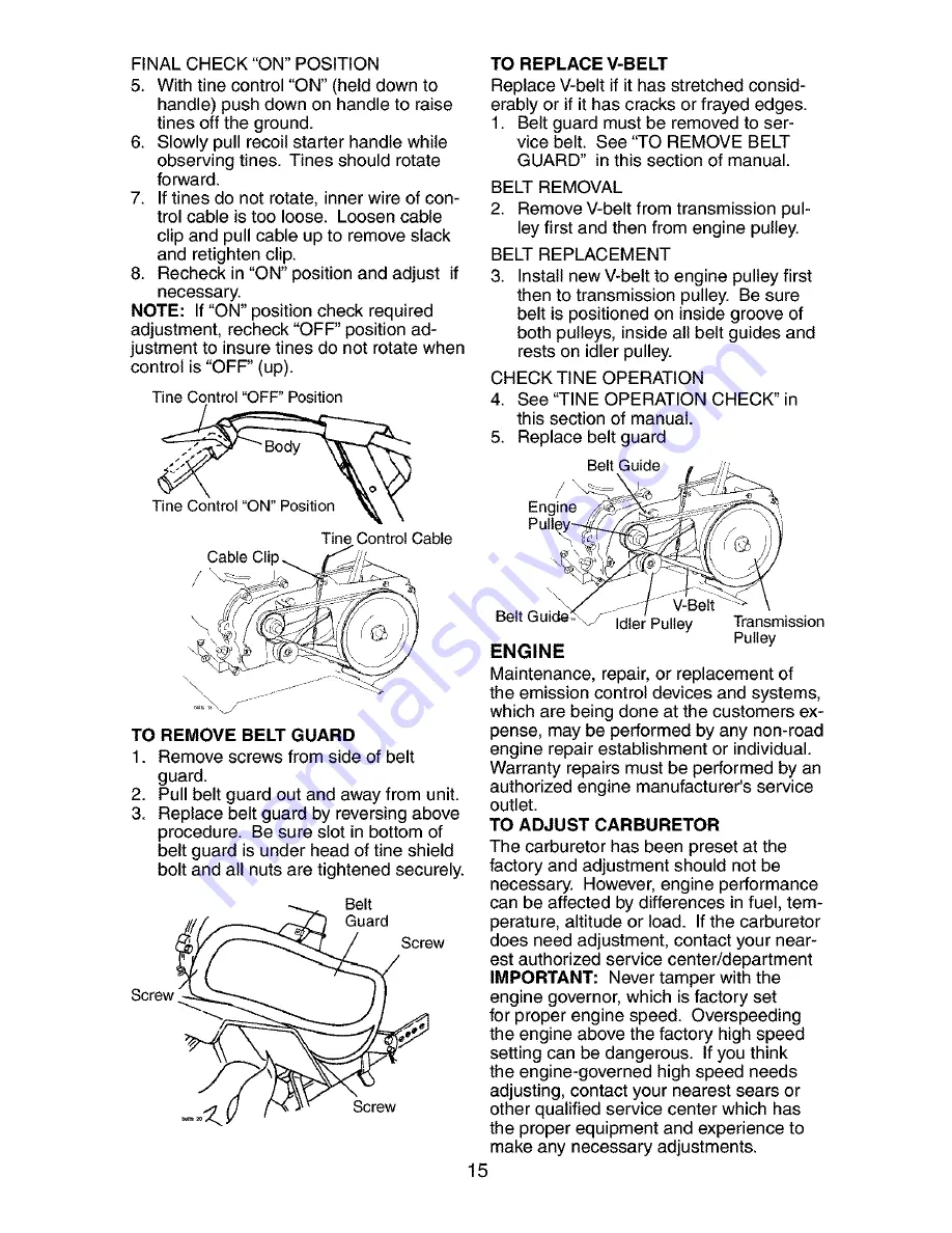 Craftsman 917.291482 Owner'S Manual Download Page 15