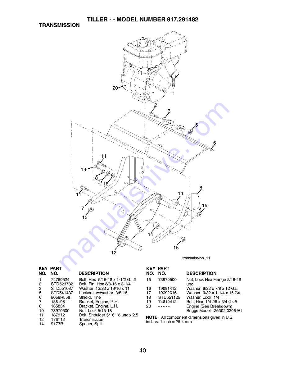 Craftsman 917.291482 Owner'S Manual Download Page 40