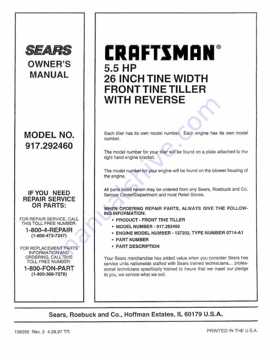 Craftsman 917.292460 Скачать руководство пользователя страница 32