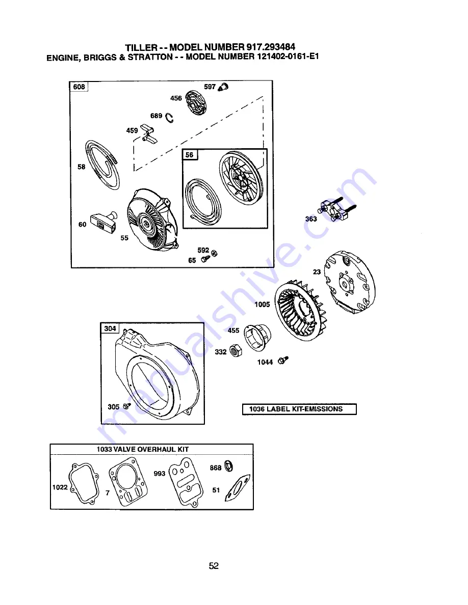 Craftsman 917.293484 Owner'S Manual Download Page 52