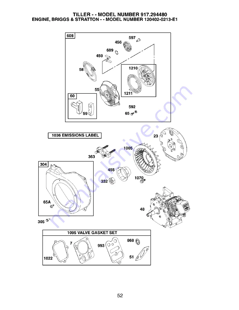 Craftsman 917.294480 Owner'S Manual Download Page 52