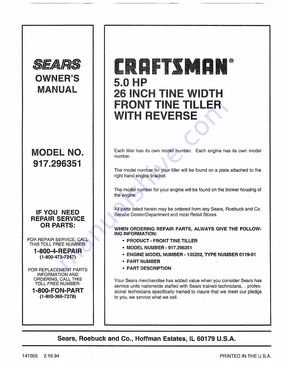 Craftsman 917.296351 Скачать руководство пользователя страница 32