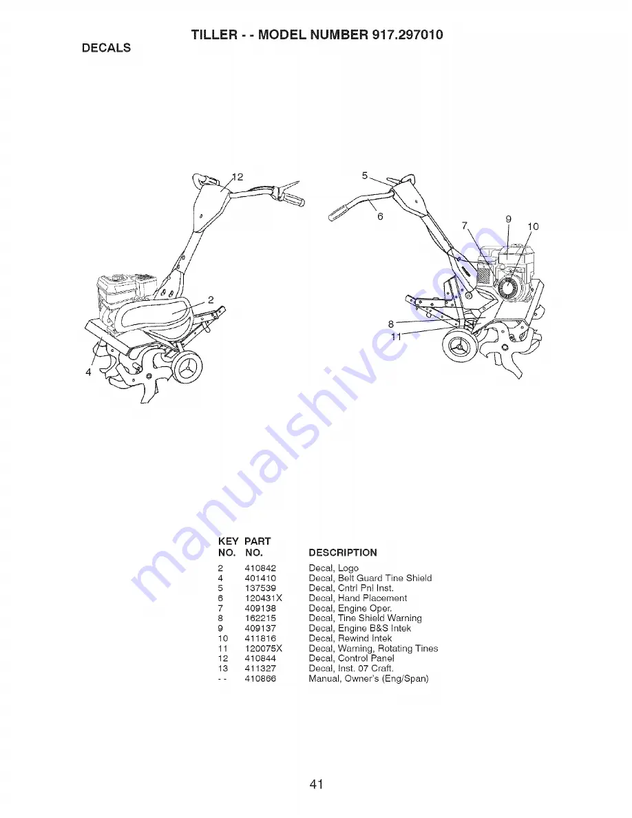 Craftsman 917.297010 Скачать руководство пользователя страница 41