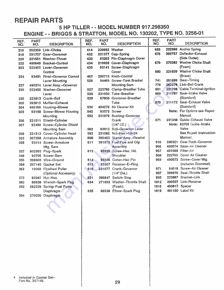 Craftsman 917.298350 Owner'S Manual Download Page 29